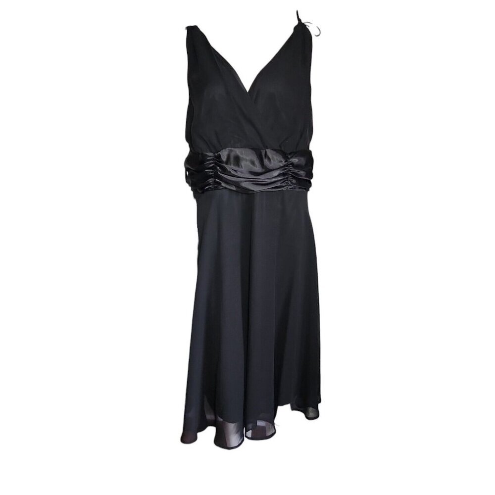 Connected‎ Apparel Dress Womens Plus Size 20W Solid All Black Sleeveless Zip Up